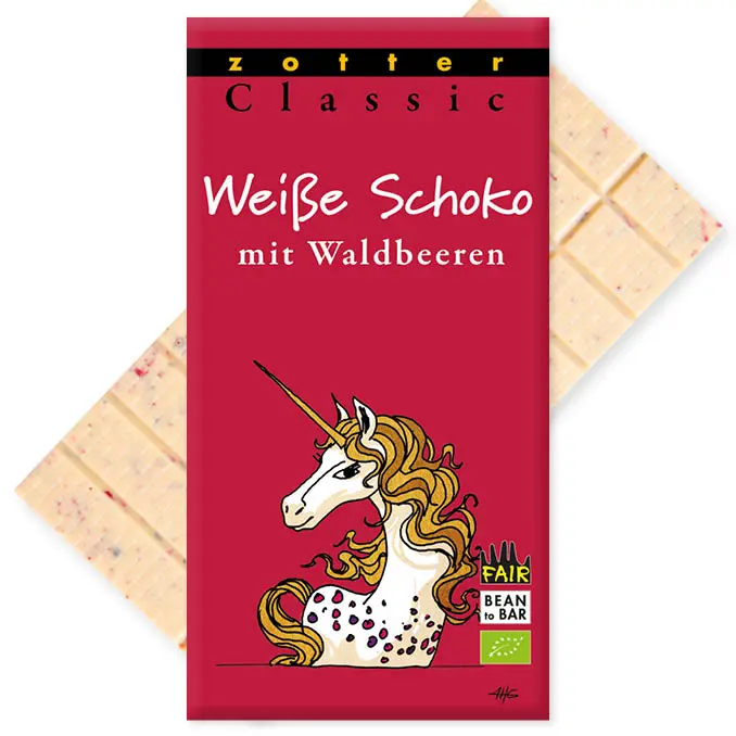 Weiße Schoko mit Waldbeeren Schokolade 🦄Zotter