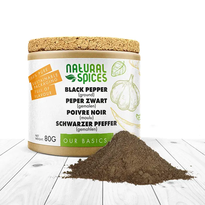 Schwarzer Pfeffer Natural Spices 80g