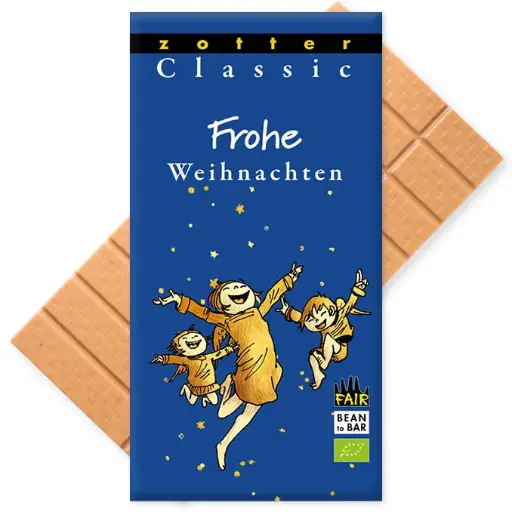 Frohe Weihnachten Schokolade Zotter