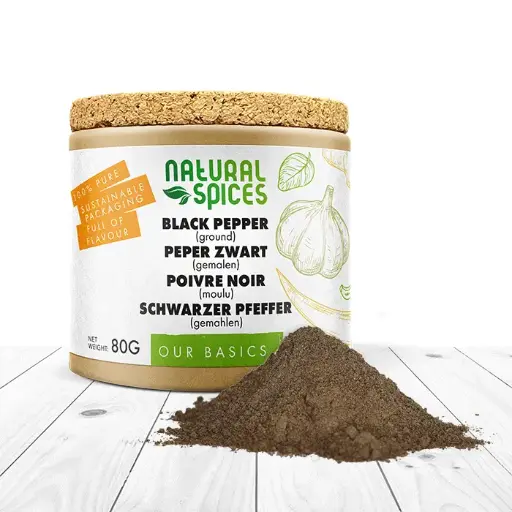 Schwarzer Pfeffer Natural Spices 80g